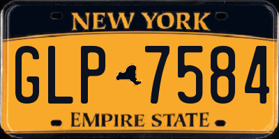 NY license plate GLP7584