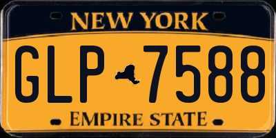 NY license plate GLP7588