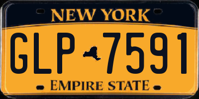 NY license plate GLP7591