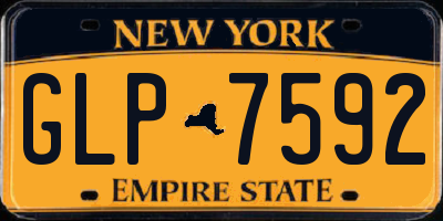 NY license plate GLP7592