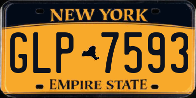NY license plate GLP7593