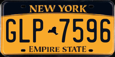 NY license plate GLP7596