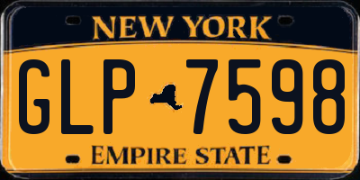NY license plate GLP7598
