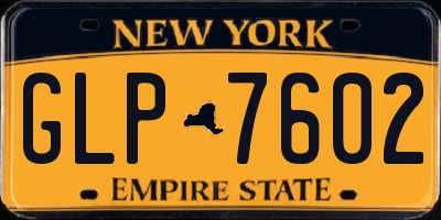 NY license plate GLP7602