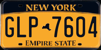 NY license plate GLP7604