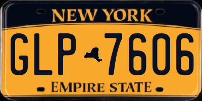 NY license plate GLP7606