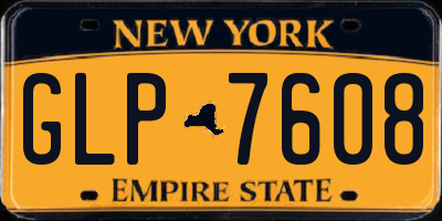 NY license plate GLP7608