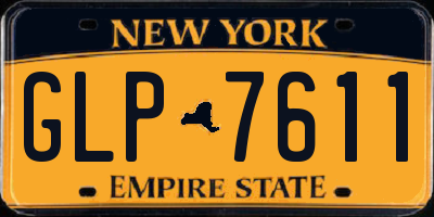 NY license plate GLP7611