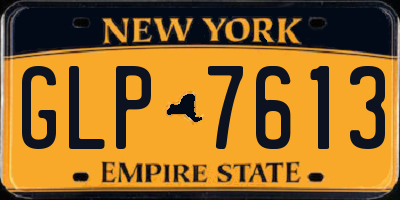 NY license plate GLP7613