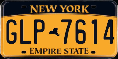 NY license plate GLP7614