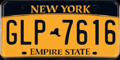 NY license plate GLP7616
