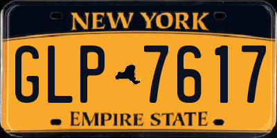 NY license plate GLP7617