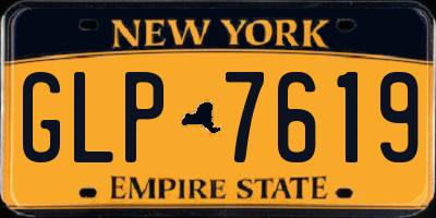 NY license plate GLP7619