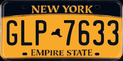 NY license plate GLP7633