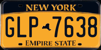 NY license plate GLP7638