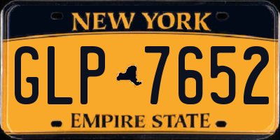 NY license plate GLP7652
