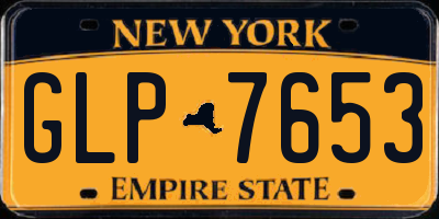NY license plate GLP7653