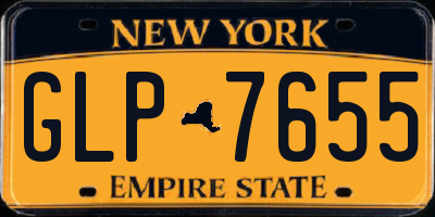 NY license plate GLP7655