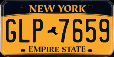 NY license plate GLP7659