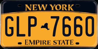 NY license plate GLP7660