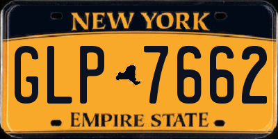 NY license plate GLP7662