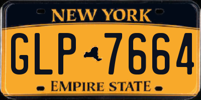 NY license plate GLP7664