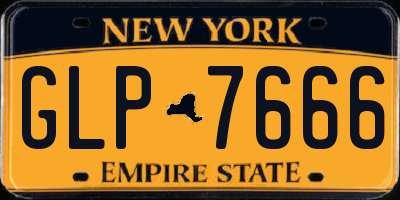 NY license plate GLP7666