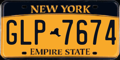 NY license plate GLP7674