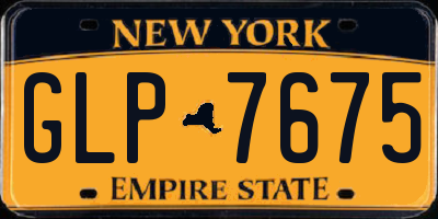 NY license plate GLP7675