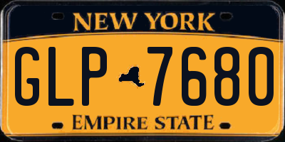 NY license plate GLP7680