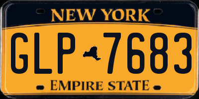 NY license plate GLP7683