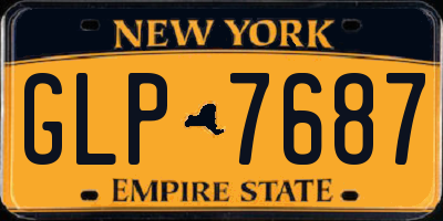 NY license plate GLP7687