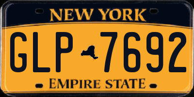 NY license plate GLP7692