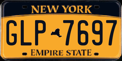 NY license plate GLP7697