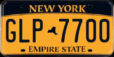 NY license plate GLP7700