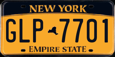 NY license plate GLP7701