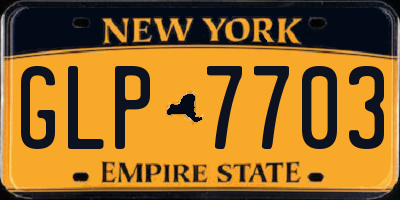 NY license plate GLP7703