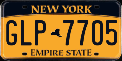 NY license plate GLP7705