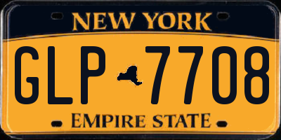 NY license plate GLP7708