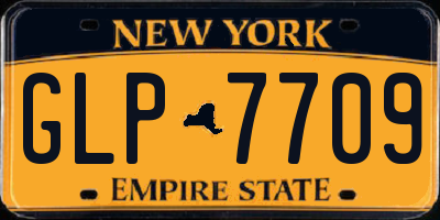 NY license plate GLP7709