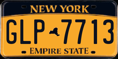NY license plate GLP7713