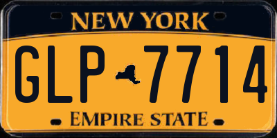 NY license plate GLP7714
