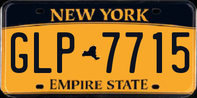 NY license plate GLP7715