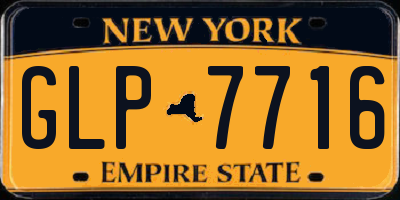 NY license plate GLP7716
