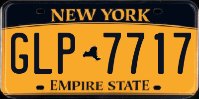 NY license plate GLP7717