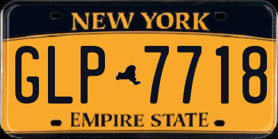 NY license plate GLP7718