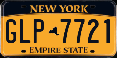 NY license plate GLP7721