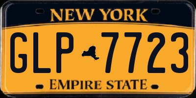 NY license plate GLP7723