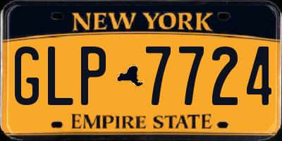 NY license plate GLP7724