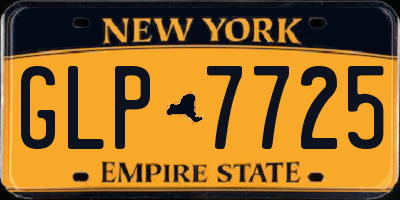 NY license plate GLP7725